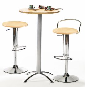 drehbarer Barhocker mit Buchenholzsitz