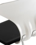 Barhocker mit schwarzer Sitzfl&auml;che und wei&szlig;er R&uuml;ckenlehne