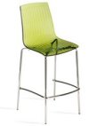 moderner Barhocker mit transparenter Sitzfläche
