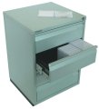 abschlie&szlig;barer Stahl-CD-DVD-Schrank silber