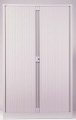 abschlie&szlig;barer, schwarzer Fl&uuml;gelt&uuml;r-Stahlschrank