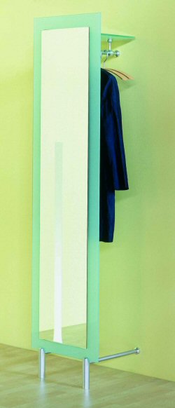 Standpaneele mit Glasfront als moderne Garderobe mit Spiegel