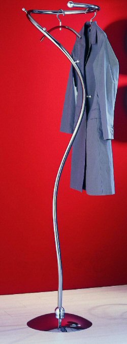 Wandgarderobe aus Klarglas mit Hutablage