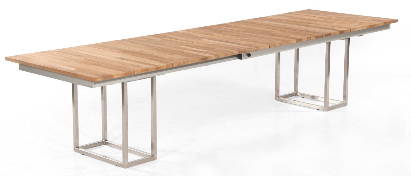 Teak Gartenmobel In Essen : ausziehbarer OutdoorTisch mit einem robustem EdelstahlTischgestell Teak Gartenmobel In Essen : ausziehbarer OutdoorTisch mit einem robustem EdelstahlTischgestell