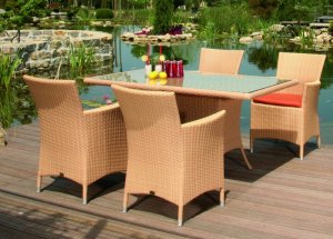 stabile Garten-Geflechtm&ouml;bel