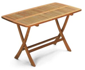 wetterfester Teakholz-Gartentisch 100 x 100 cm