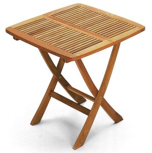 wetterfester Teakholz-Gartentisch 100 x 100 cm