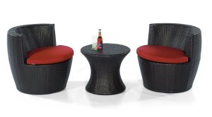 Geflecht-Lounge-Sessel f&uuml;r den Wintergarten