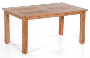wetterfester Teakholz-Gartentisch 100 x 160 cm