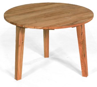 Gartentisch aus runder Teakholz-Gartentisch Durchmesser 110 cm
