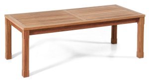 dreieckiger Teakholz-Gartentisch 