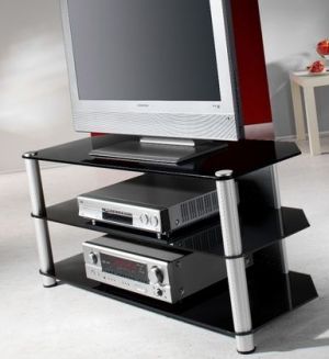 TV-Rack-Schwarzglas