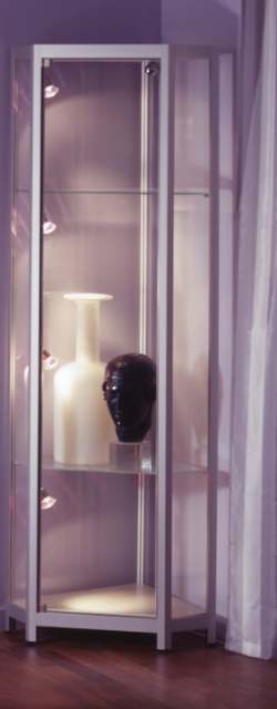 3-Eck-Glasvitrine