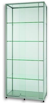 beleuchtete S&auml;ulenvitrine abschlie&szlig;bar