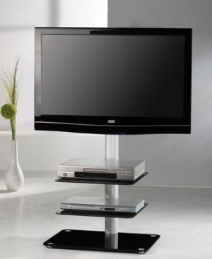 Standfu&szlig; f&uuml;r Flachbildschirme mit schwenkbarer Flatscreenhalterung