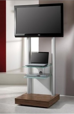 Standfuß für Flachbildschirme mit schwenkbarer Flatscreenhalterung