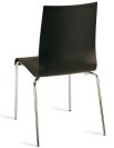 stapelbarer Stuhl mit weißer Sitzschale aus Hartplastik