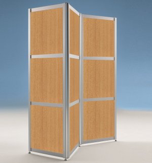 flexible Holzdekor-Sichtschutzwand für Büros oder Arztpraxen