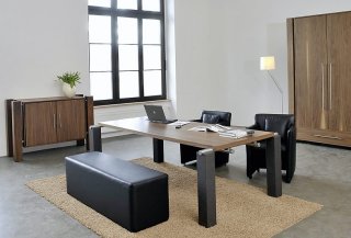  Nussbaum-Massivholzmoderne Chefzimmer-Ausstattung Nussbaum-Möbel