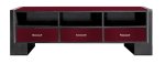 modernes TV-Sideboard weinrote Glasplatte
