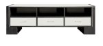 modernes TV-Sideboard  wei&szlig;e Glasplatte