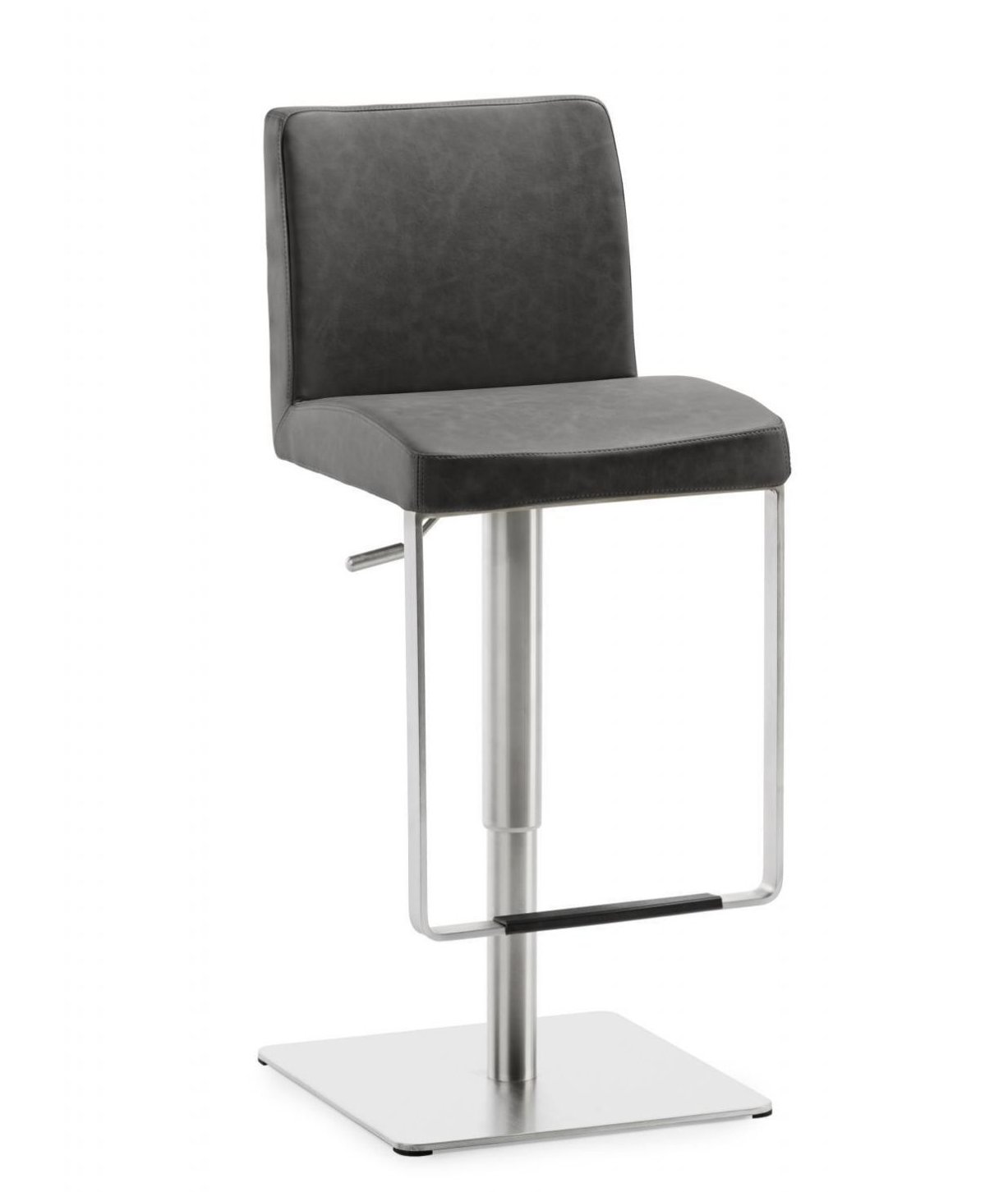 Barhocker Edelstahlgestell mit Fußstütze  59 bis 82 cm höhenverstellbar
