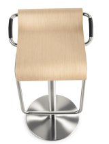 Barhocker Echt-Eiche-Holzsitz