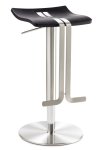 Barhocker PU-Hartplastiksitz schwarz