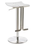 Barhocker PU-Hartplastiksitz weiß