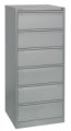silber lackierter Karteikarten-Stahlschrank von Bisley