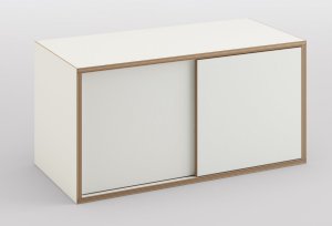 modernes Holzregal mit Schiebetür und Magneten modernes Holzregal mit Schiebetür und Haftmagnete