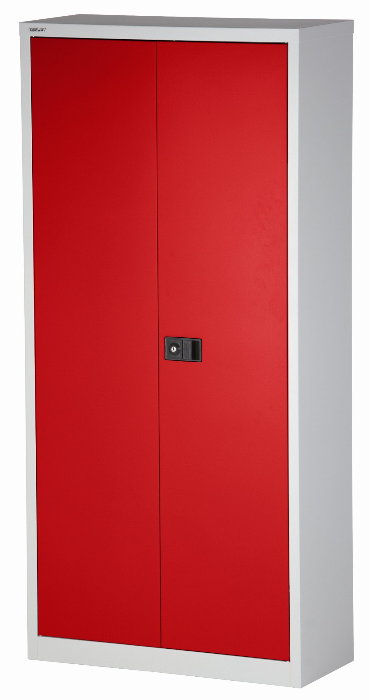 Aktordner-Stahlschrank grau / rot von Bisley