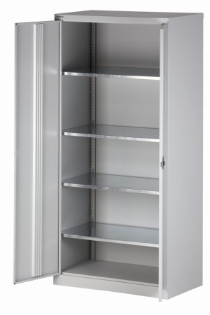 abschließbarer Stahl-Aktenschrank Fachböden verzinkt