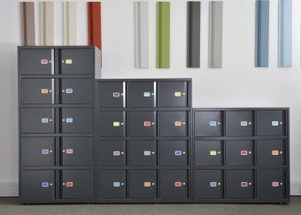 Schließfach-Stahlschrank beliebig erweiterbar