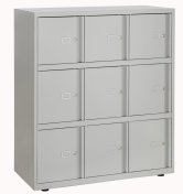 Stahlschrank mit 9 Schließfächern