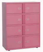 Schließfachschrank Stahl pink
