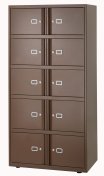 Schließfachschrank Stahl braun