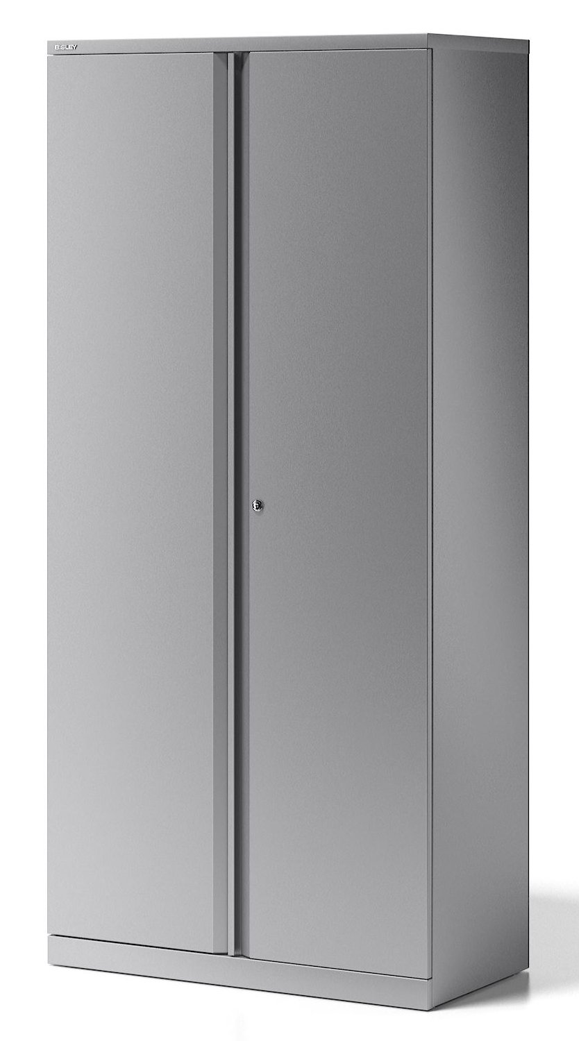 abschließbarer Büro-Stahlschrank silber