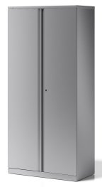 silberfarbener Büro-Stahlschrank