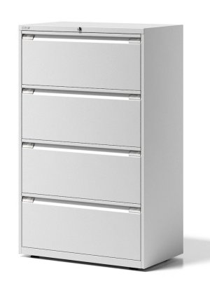 sicher abschließbarer Hängemappen-Stahlschrank