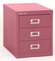 pinkfarbener Schreibtisch-Stahlcontainer