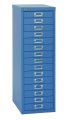 hellblauer Schreibtisch-Stahlcontainer
