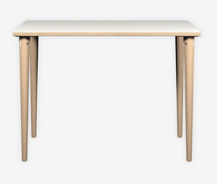hochwertiger Homeoffice-Schreibtisch 105 x 60 cm massive Eiche-Tischbeine