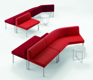 individuell konfigurierbare Sitzgruppe für Foyes öffentlichen Einrichtungen