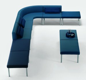 gepolstertes Ecksofa für Hotel-Foyer