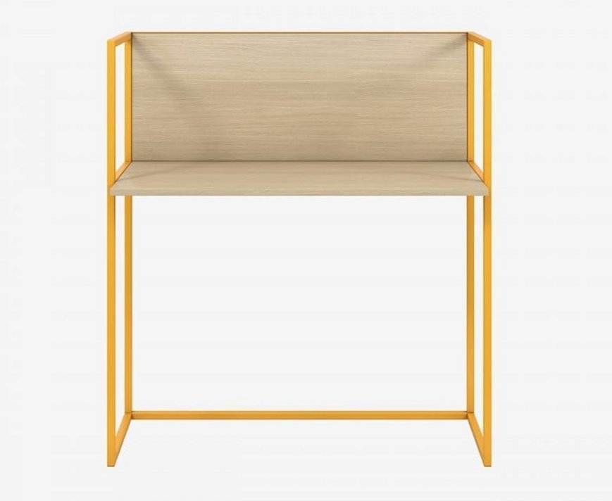 schmaler Homeoffice-Schreibtisch (100 x 50 cm) mit Rückwand für das Home-Office geeignet 