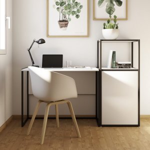 preiswertes Möbelset für Homeoffice mit  Homeoffice-Schreibtisch und Homeoffice-Büroschrank