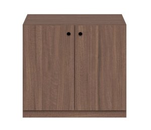 Büroschrank Walnuss-Holz mit Soft-Close-Flügeltüren