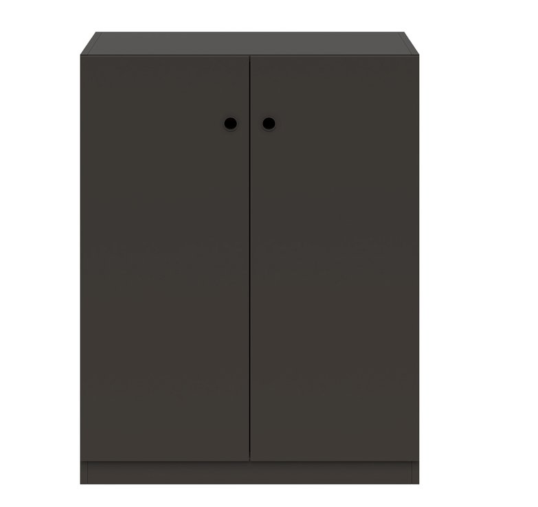kleiner Büro-Garderobenschrank schwarz