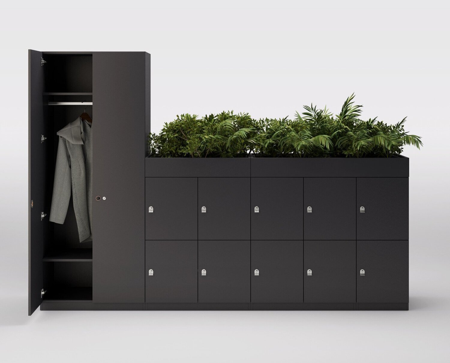 Hochwertige moderne Schließfachschränke 10 Schließfächer